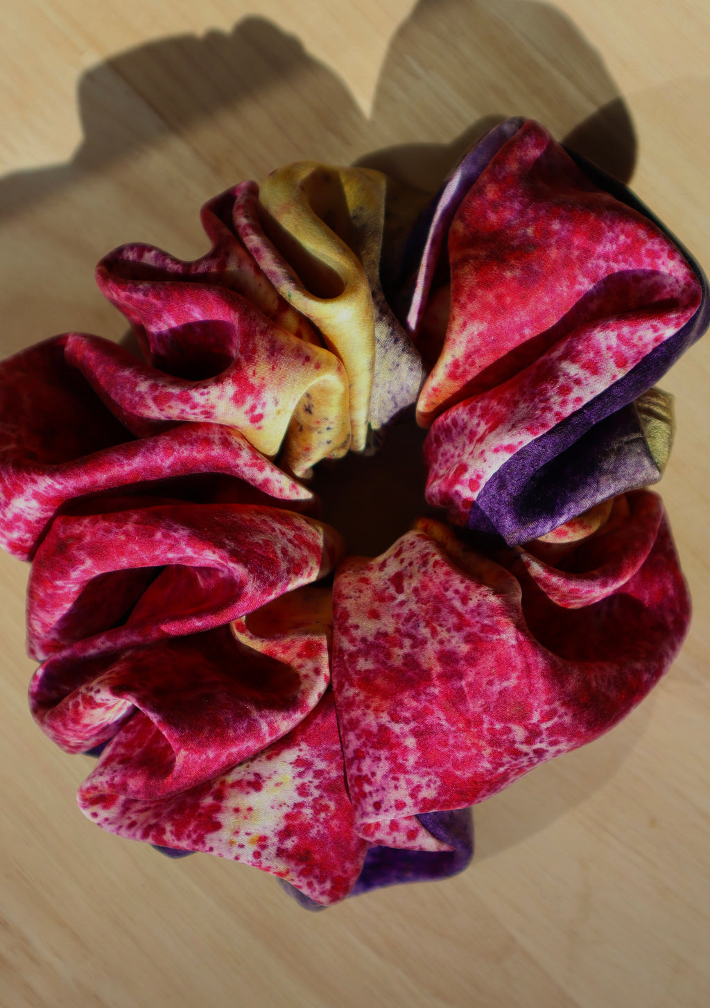 Rainbow Large Silk Scrunchie