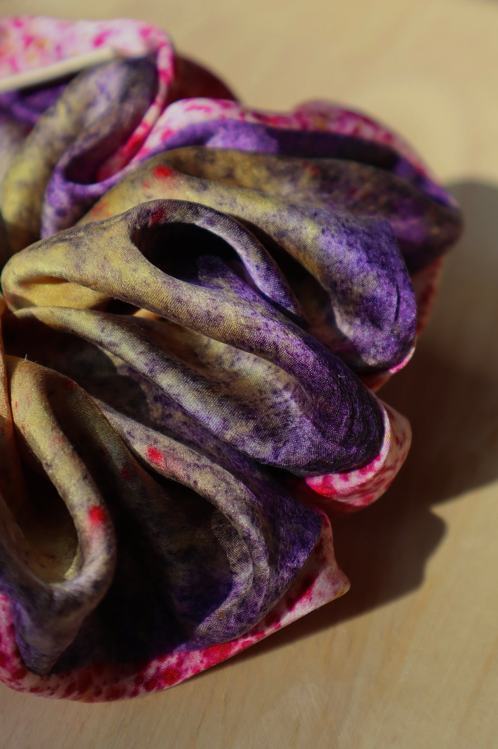 Rainbow Large Silk Scrunchie