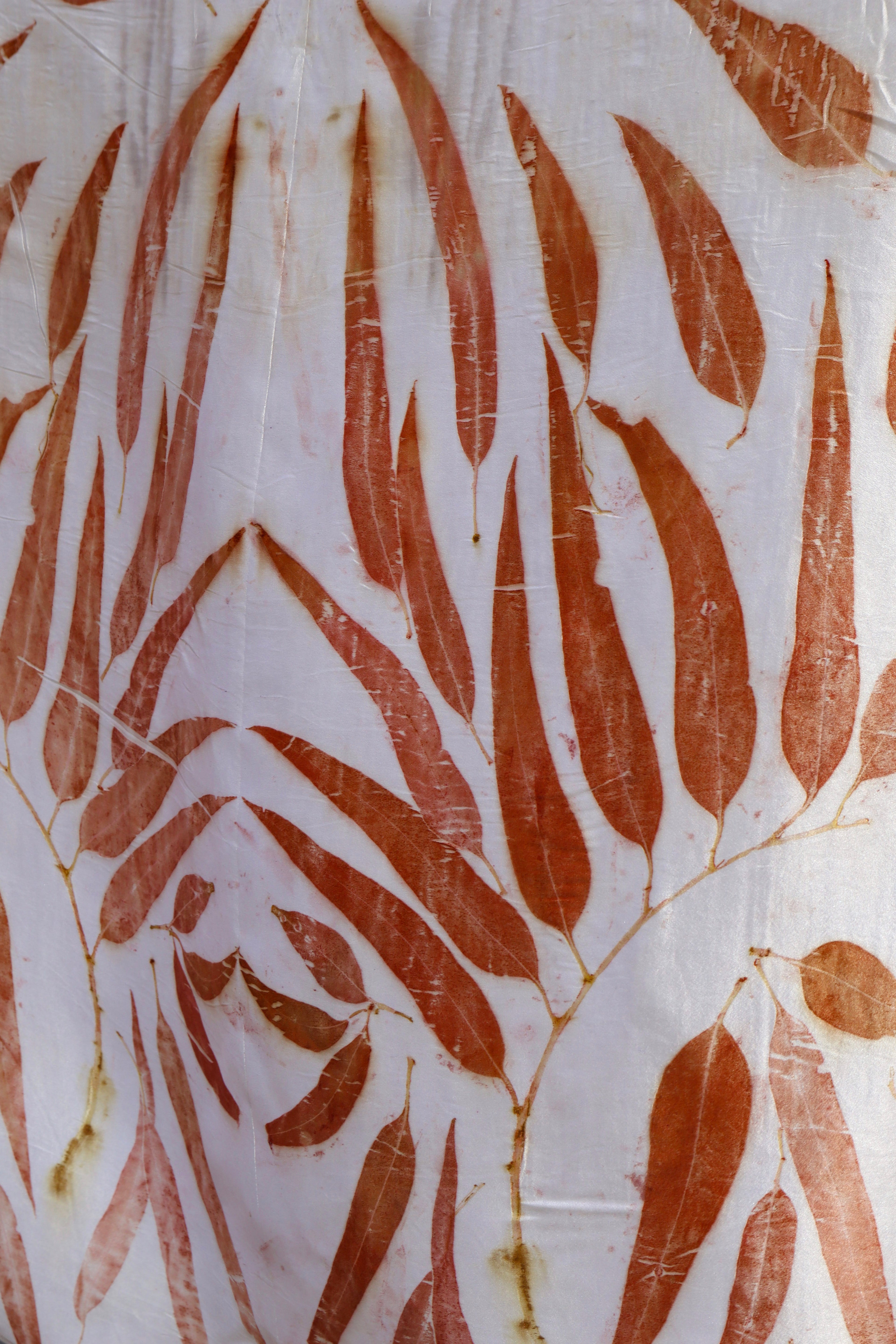 Eucalyptus Eco Printed Classic Silk Scarf