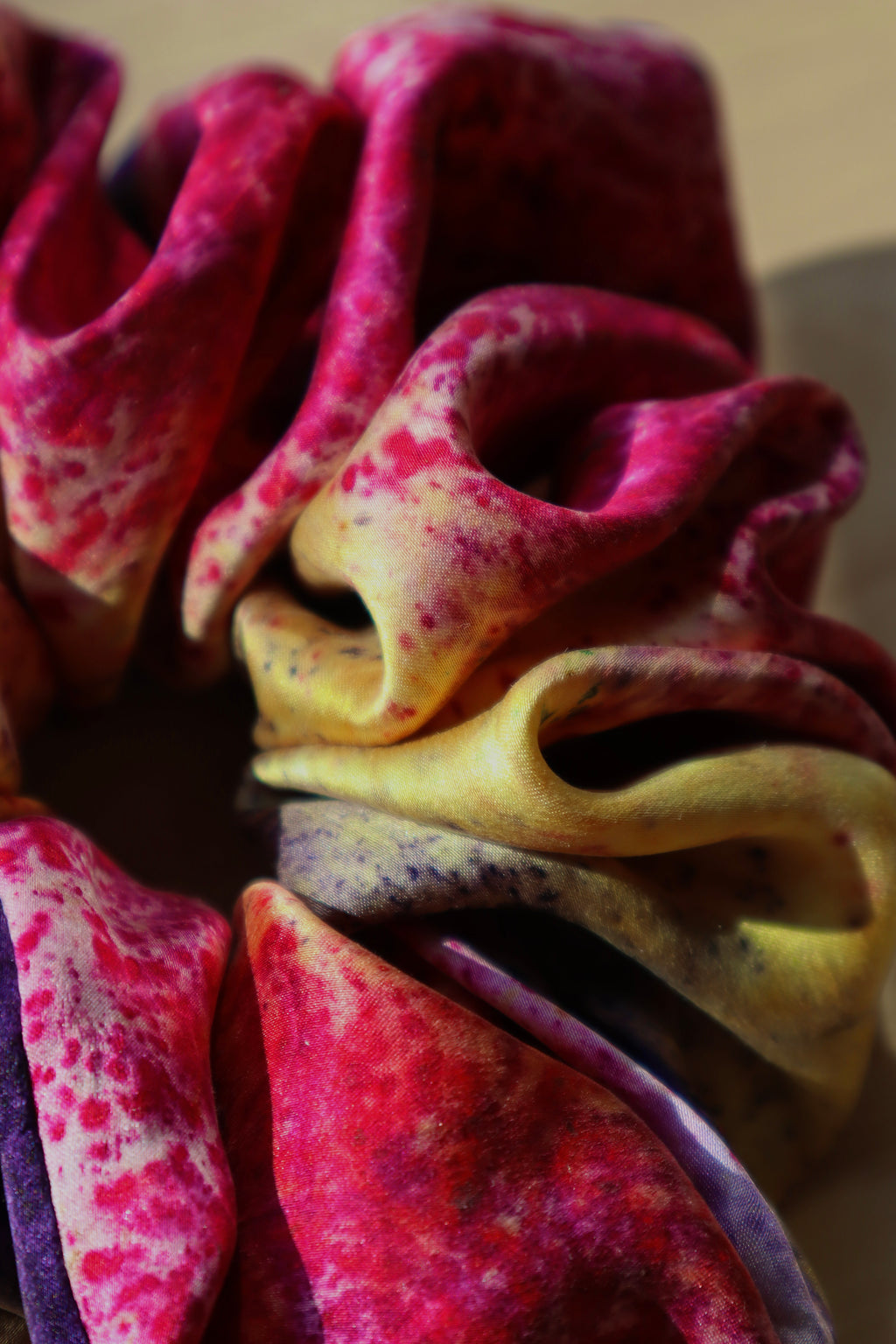 Rainbow Large Silk Scrunchie