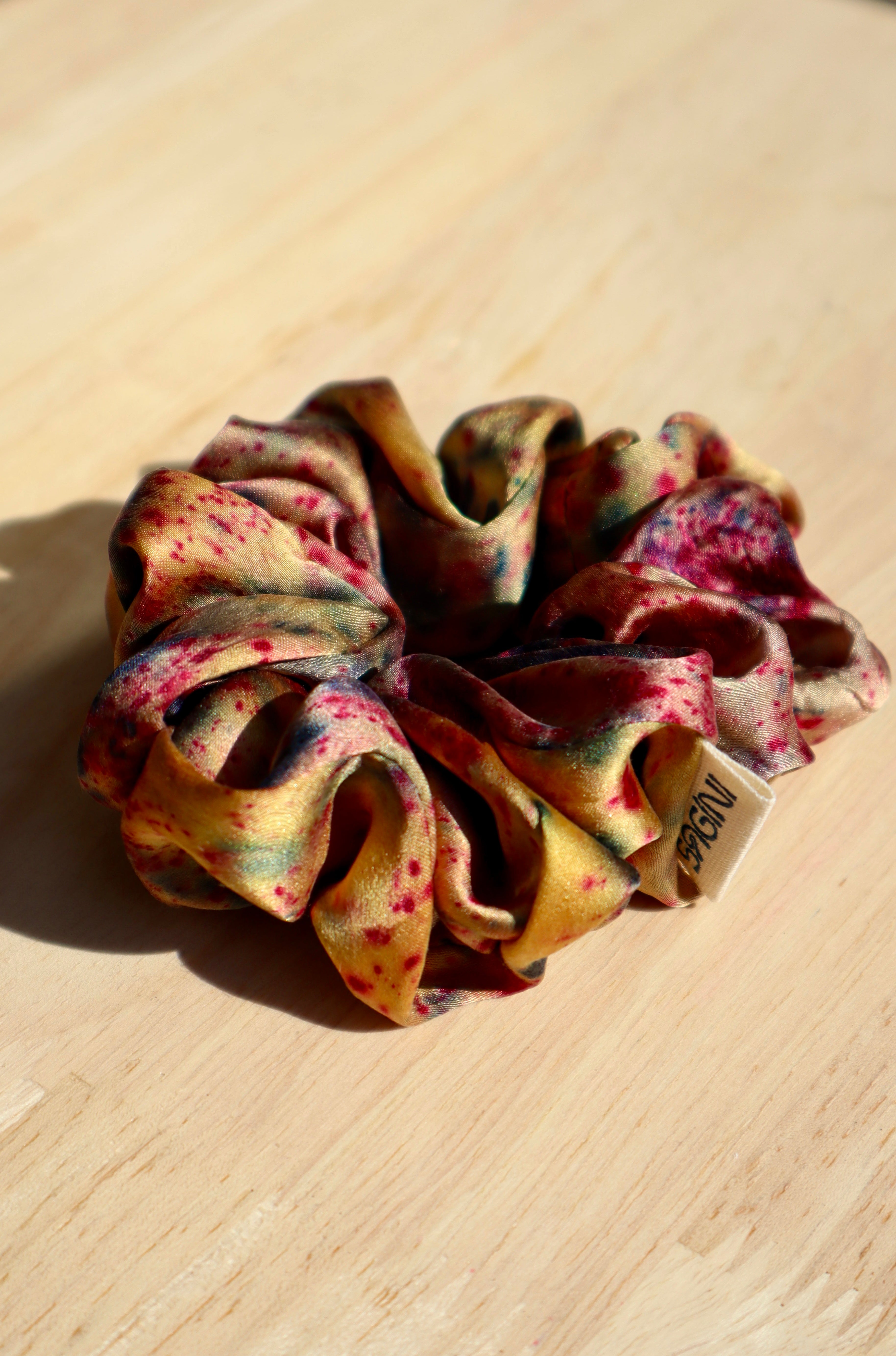 Blossoms Medium Silk Scrunchie
