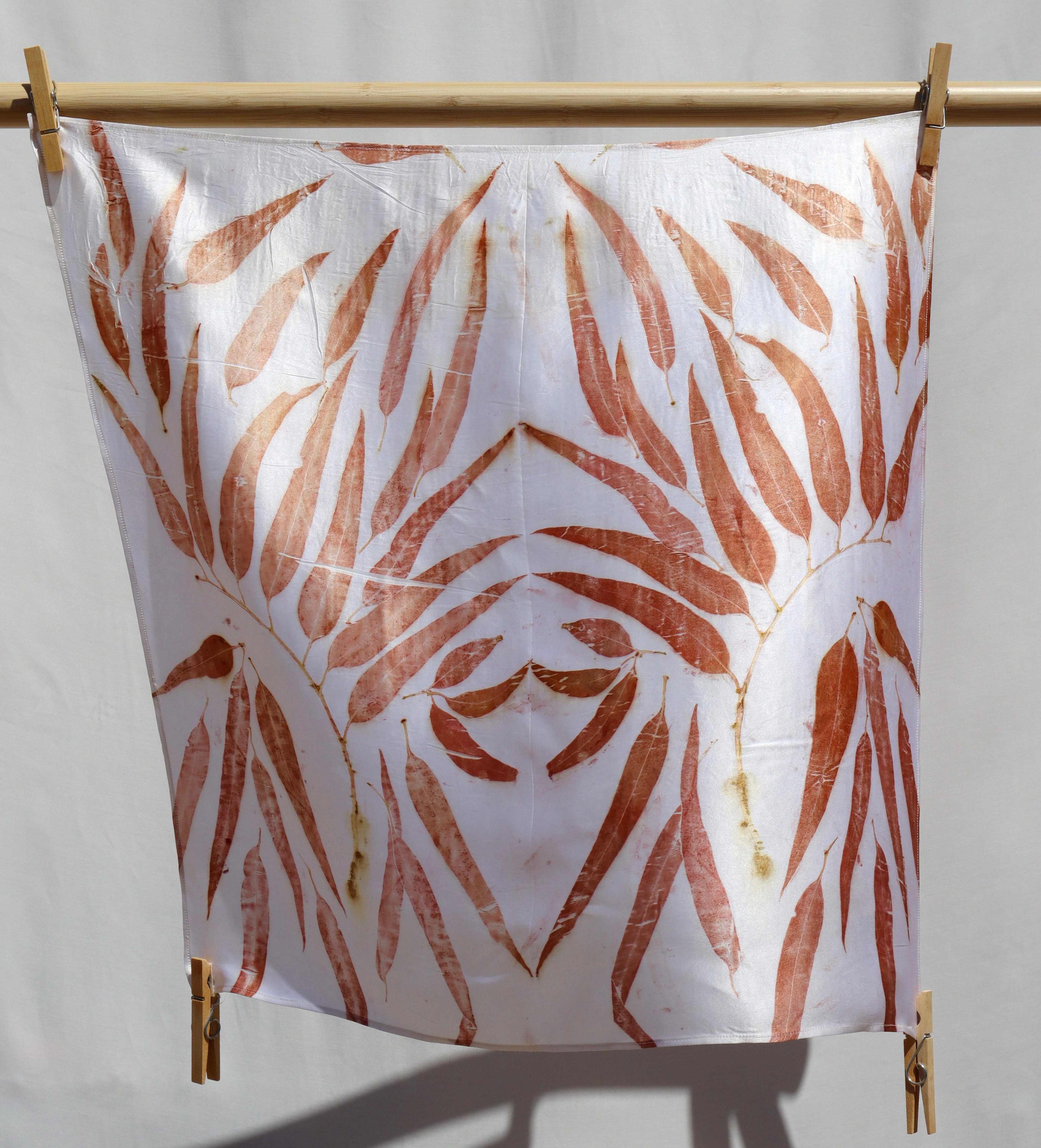 Eucalyptus Eco Printed Classic Silk Scarf